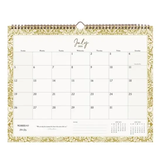 Morris & Co. by Blue Sky 15"x12" 2026&nbsp;Wirebound Monthly Wall Calendar Multi Design image {4}