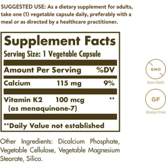 Solgar Natural Vitamin K2 (MK-7) image {1}