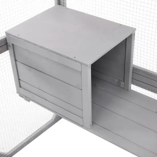 Gulches Light Grey Outdoor Cat House with Two Condos and Platforms image {9}