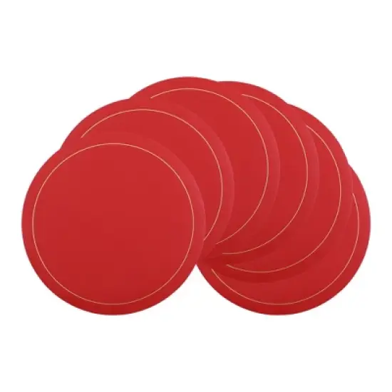 REGALWOVEN Faux Leather Heat Resistant Waterproof Wipeable Place Mats 6 Pcs image {12}
