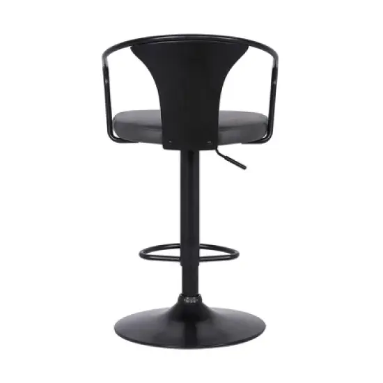 Eagle Adjustable Barstool Gray/Black - Armen Living image {3}