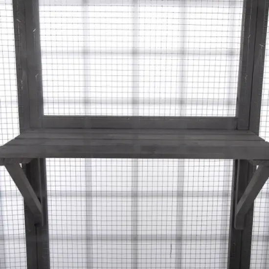 Sevobal Pet Carriers, Cat Cages Indoor Enclosure with Platforms and Lock, Cats Crate Large Exercise Place Ideal for 1-3 Cats, Gray, 62.4"*32.4"*70" image {2}