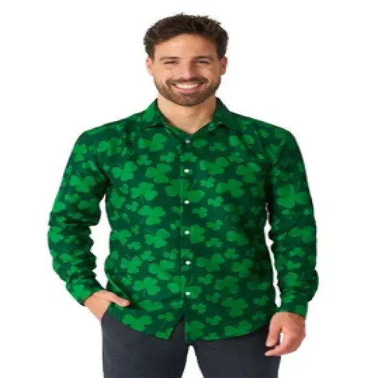 Suitmeister Men's Party Shirt - St. Pats Green image {3}