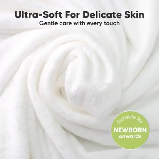 KeaBabies 6-Pack Cami Baby Washcloths for Newborn, 10x10 Organic Cotton Face Wash Cloths for Babies, Soft & Absorbent Baby Bath Towels image {2}