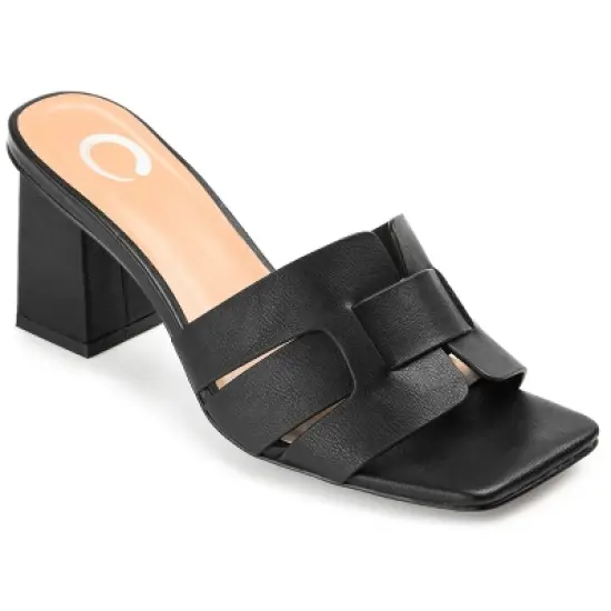 Journee Collection Womens Renatta Tru Comfort Foam Open Square Toe Block Heel Sandals image {9}