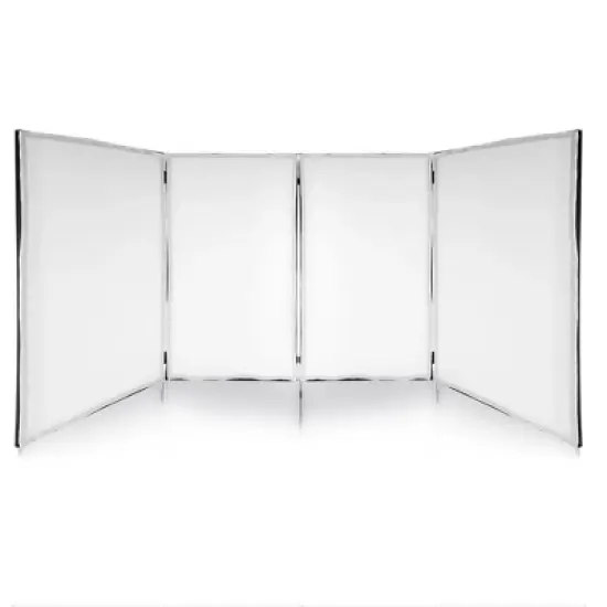 Pyle DJ Booth Foldable Cover Screen - Portable Event Facade Front Board Video Light Projector Display Scrim Panel with Folding Steel Frame Stand image {7}