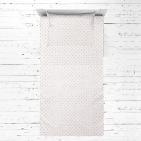 Bacati - Petals Coral Muslin 3 pc Toddler Bed Sheet Set 100 percent cotton image {2}