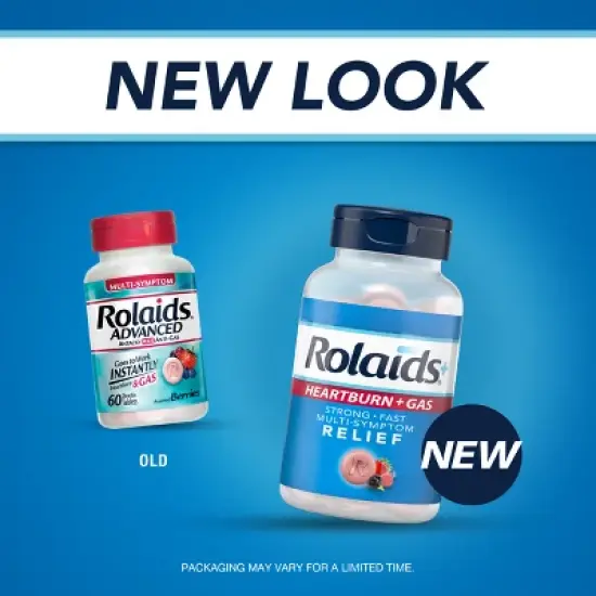 Rolaids Heartburn + Gas Chewable Tablets - Berry - 60ct image {2}