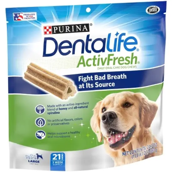 Purina Dentalife ActivFresh Chicken Large Chewy Dog Treats image {3}