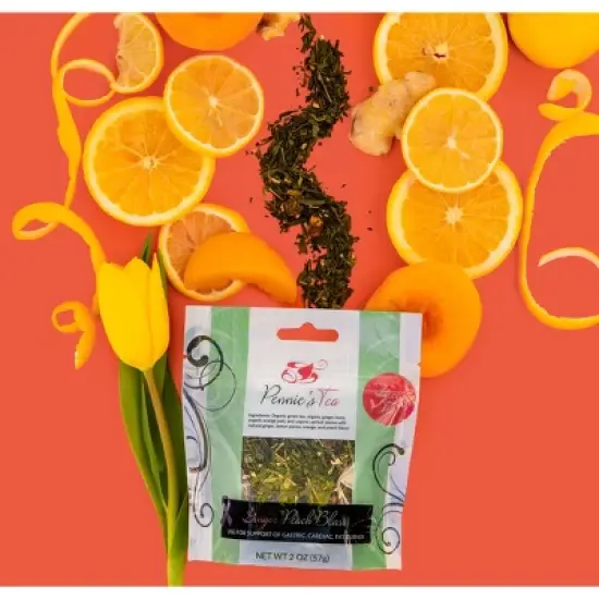 Pennie's Tea Ginger Peach Blast Loose Leaf Tea - 2oz image {4}