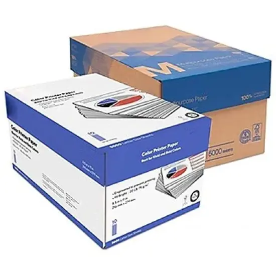 MyOfficeInnovations 8.5" x 11" Color Printer Paper 20 lbs. 96 Brightness 500/Ream 10 RMS/CT 513096 image {2}