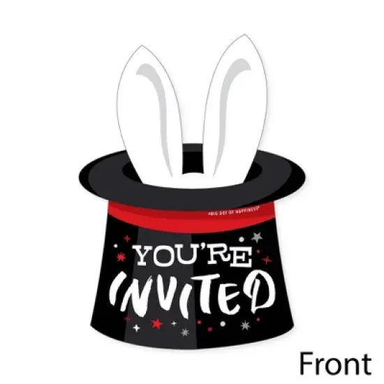 Big Dot of Happiness Ta-Da, Magic Show - Shaped Fill-In Invitations - Magical Birthday Party Invitation Cards with Envelopes - Set of 12 image {2}