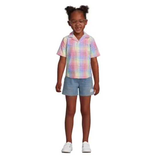 Lands' End Kids Short Sleeve Poplin Camp Shirt image {2}