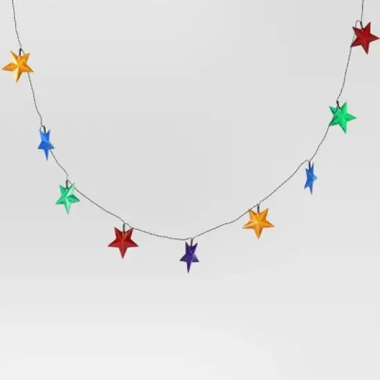 10ct LED Star Alternating Slow Fade Christmas String Lights Multicolor Green Wire - Wondershop&trade; image {2}