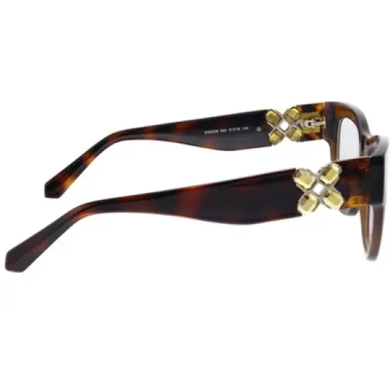 Swarovski  050 Womens Square Eyeglasses Dark Brown 51mm image {2}