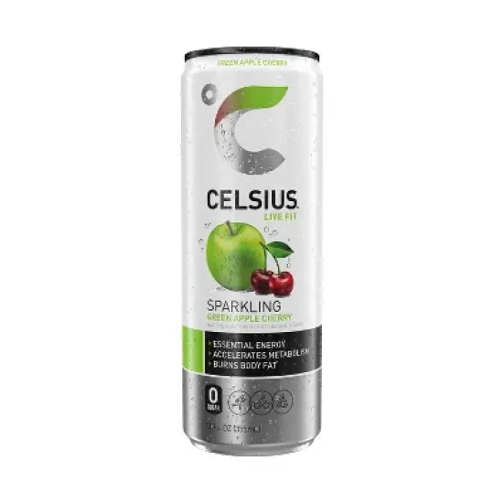 CELSIUS Sparkling Green Apple Cherry Functional Energy Drink - 12 fl oz Can image {4}