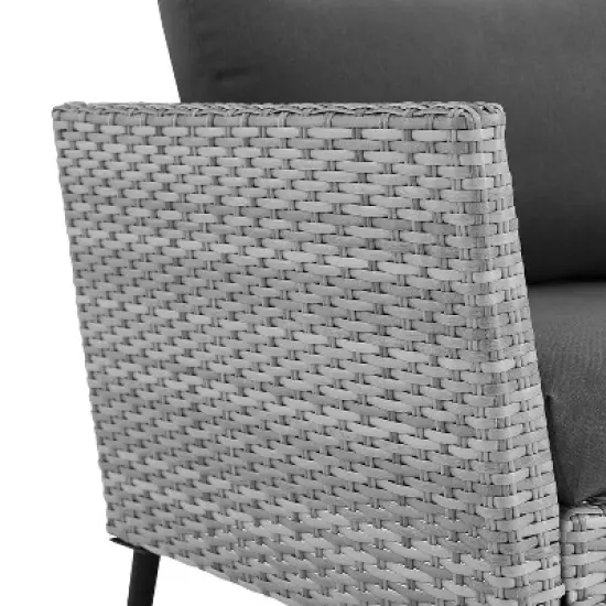 Richland 5pc Outdoor Wicker Conversation Set with Fire Table - Crosley image {9}
