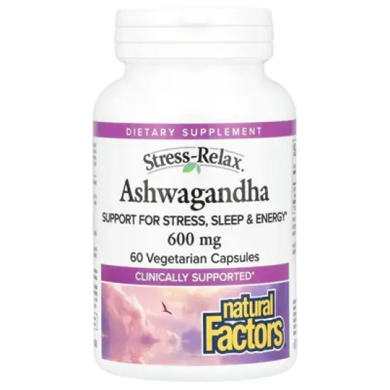 Natural Factors Stress-Relax&reg;, Ashwagandha, 600 mg, 60 Vegetarian Capsules image {4}