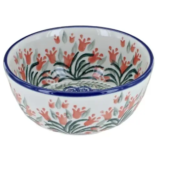 Blue Rose Polish Pottery 17 Ceramika Dessert Bowl image {12}