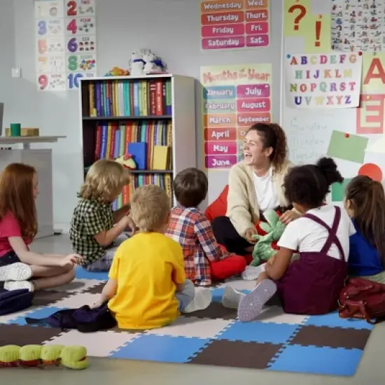 BalanceFrom Fitness 36 Tile Thick Interlocking Puzzle Foam Exercise Play Mat image {5}