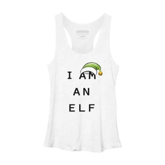 Women's Design By Humans Christmas Family Print Sets \ I am an elf By Satoshy Racerback Tank Top image {4}