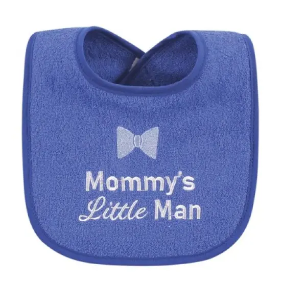 Hudson Baby Infant Boy Cotton Terry Drooler Bibs with Fiber Filling 10pk, Holiday Boy Onederful, One Size image {3}