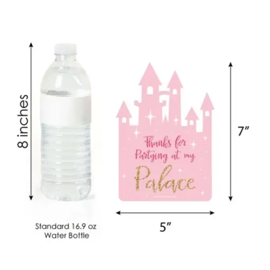 Big Dot of Happiness Little Princess Crown - Shaped Thank You Cards - Baby Shower or Birthday Party Thank You Note Cards with Envelopes - Set of 12 image {4}