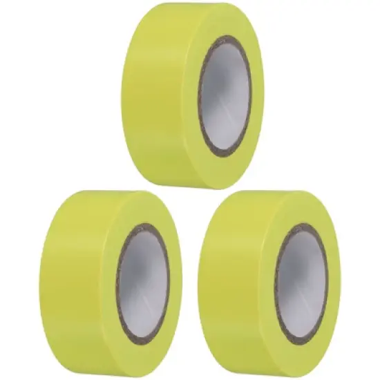 Unique Bargains PVC Non-Adhesive Flagging Tapes for Tree Outdoor Trail 3 Pcs image {7}