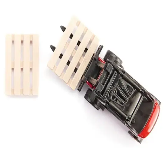 Linde Forklift Truck Red with 2 Pallet Accessories 1/50 Diecast Model by Siku image {5}