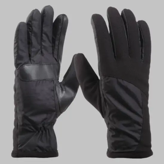 Isotoner Men's Tech Stretch Gloves - Black image {2}