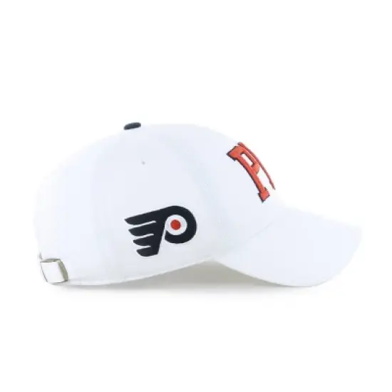 NHL Philadelphia Flyers Adult White Clique Hat: Cotton Adjustable Baseball Cap image {3}
