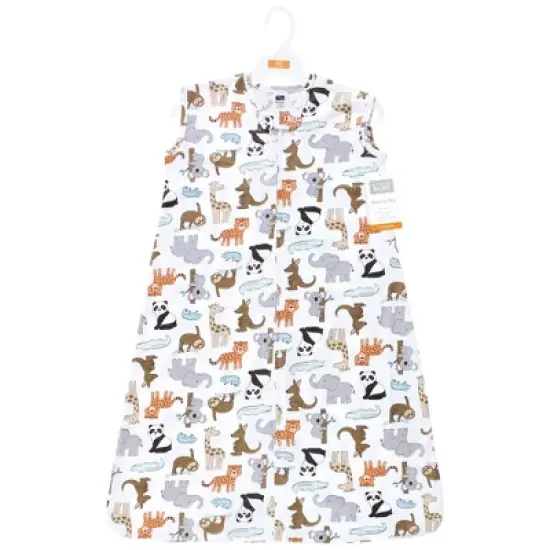 Hudson Baby Cotton Sleeveless Wearable Sleeping Bag, Sack, Blanket, Zoo Animals image {1}