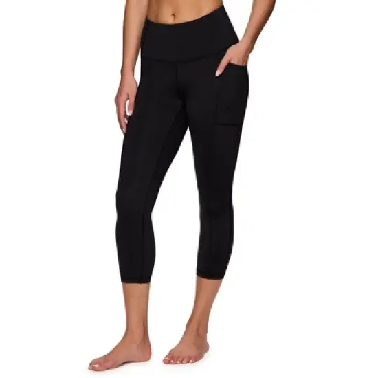 RBX Active Women's High Waisted Ultra Supportive Squat Proof Capri Legging with Pockets for Workouts, Yoga, Loungewear image {8}