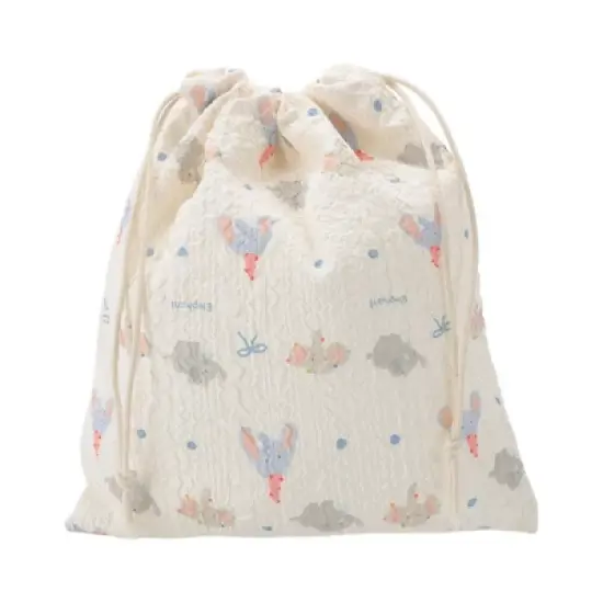 Unique Bargains Bow-Knot Elephant Drawstring Makeup Bag White 1 Pc image {5}
