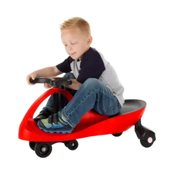 Toy Time Ride-On Zig-Zag Car - Twist and Wiggle Car, Red/Black image {3}