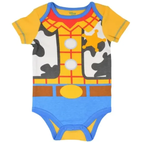 Disney Pixar Toy Story Rex Slinky Dog Buzz Lightyear Baby 5 Pack Bodysuits Newborn to Infant image {4}