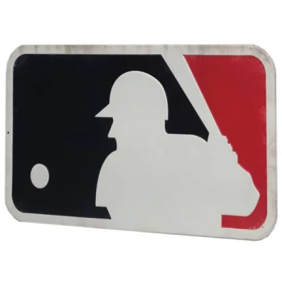 MLB Logo Baseball Large Metal Sign Panel image {1}