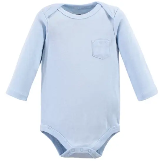 Hudson Baby Infant Boy Cotton Long-Sleeve Bodysuits 5pk, Polar Bear image {1}