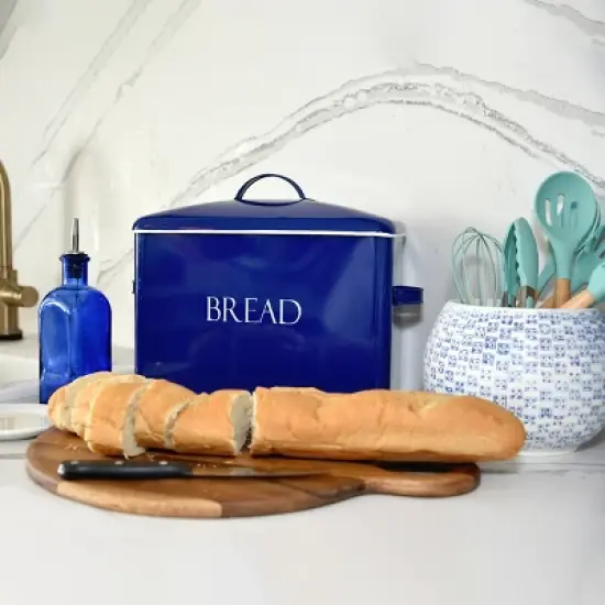 Outshine Co Extra Large Bread Box, Blue image {5}