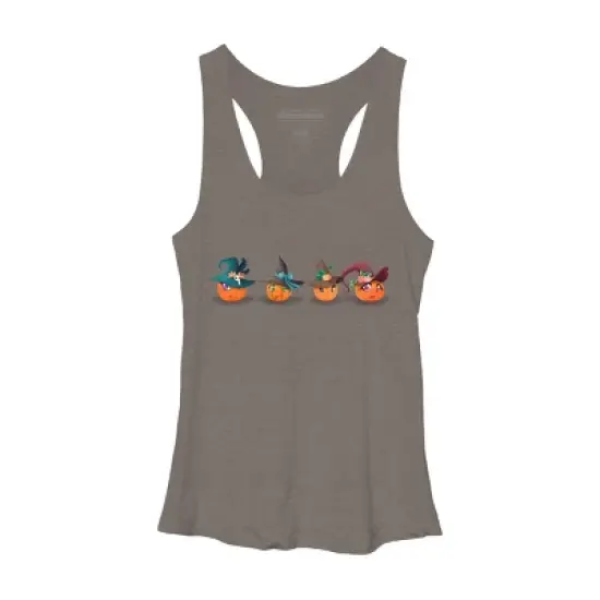 Women's Design By Humans Halloween pumpkins By rabbitswork Racerback Tank Top image {3}