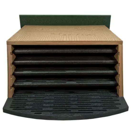 JCs Wildlife Recycled Poly Lumber 5 Chamber Bat House - Holds up to 500 Bats, Easy for Bats to Land and Roost - Outdoor Bat Shelter - Weather image {4}