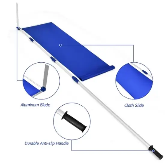 Costway 21ft Roof Snow Rake Removal Tool Lightweight w/ Adjustable Telescoping Handle image {8}