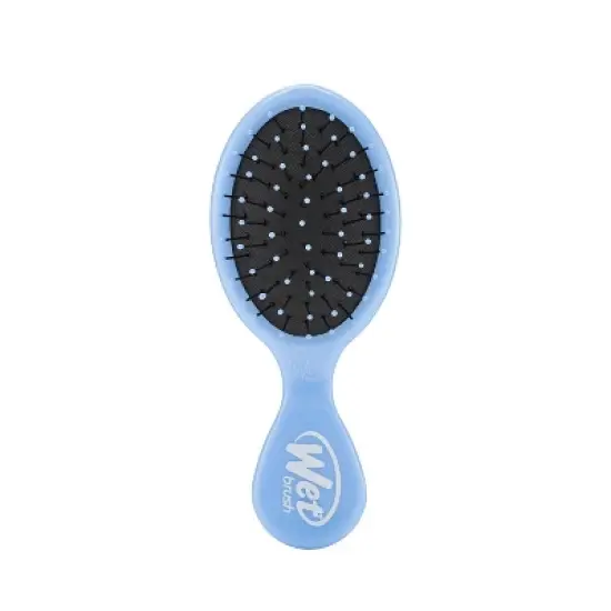 Wet Brush Mini Detangler Hair Brush For Less Pain, Effort and Breakage - Solid Sky Blue image {5}