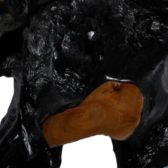 Contemporary Teak Wood Console Table Gold - Olivia & May image {3}