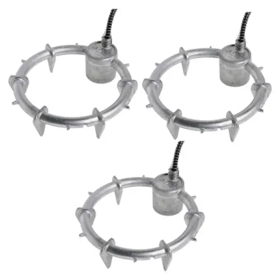 Farm Innovators Ice Chaser Cast Aluminum Submergible Tank De-Icer w/Heavy Duty and Anti Chew Cord Protector Patio, Lawn, and Garden, 3 Pack, Silver image {6}