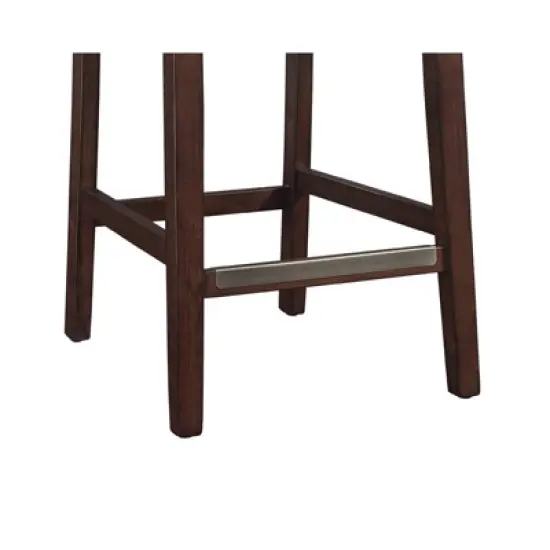 Carteret Brown Leather Counter Stool in Espresso - Comfort Pointe  image {6}