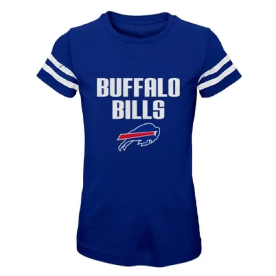 NFL Buffalo Bills Girls' Stripe Sleeve Fashion T-Shirt image {1}