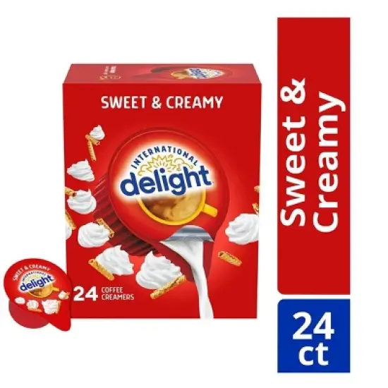 International Delight Sweet & Creamy Coffee Creamer Singles, 0.44 fl oz, 24 Count (Pack of 4) image {1}
