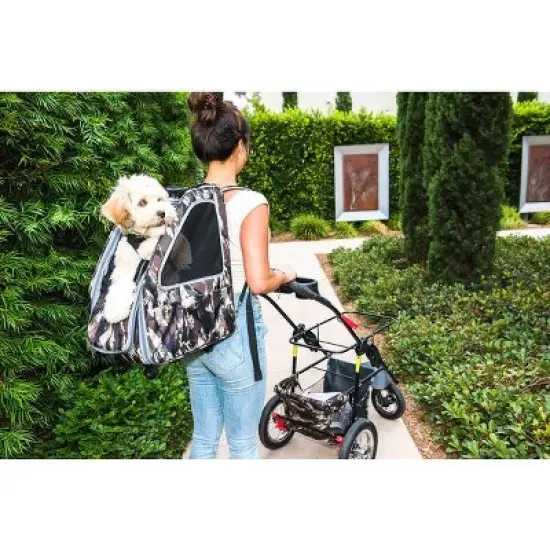 Petique 5-in-1 Pet Stroller Complete Set with Pet Carrier and Stroller Frame image {2}