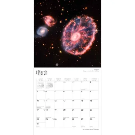 Browntrout 2024 Wall Calendar 12"x12" James Webb Space Telescope image {2}